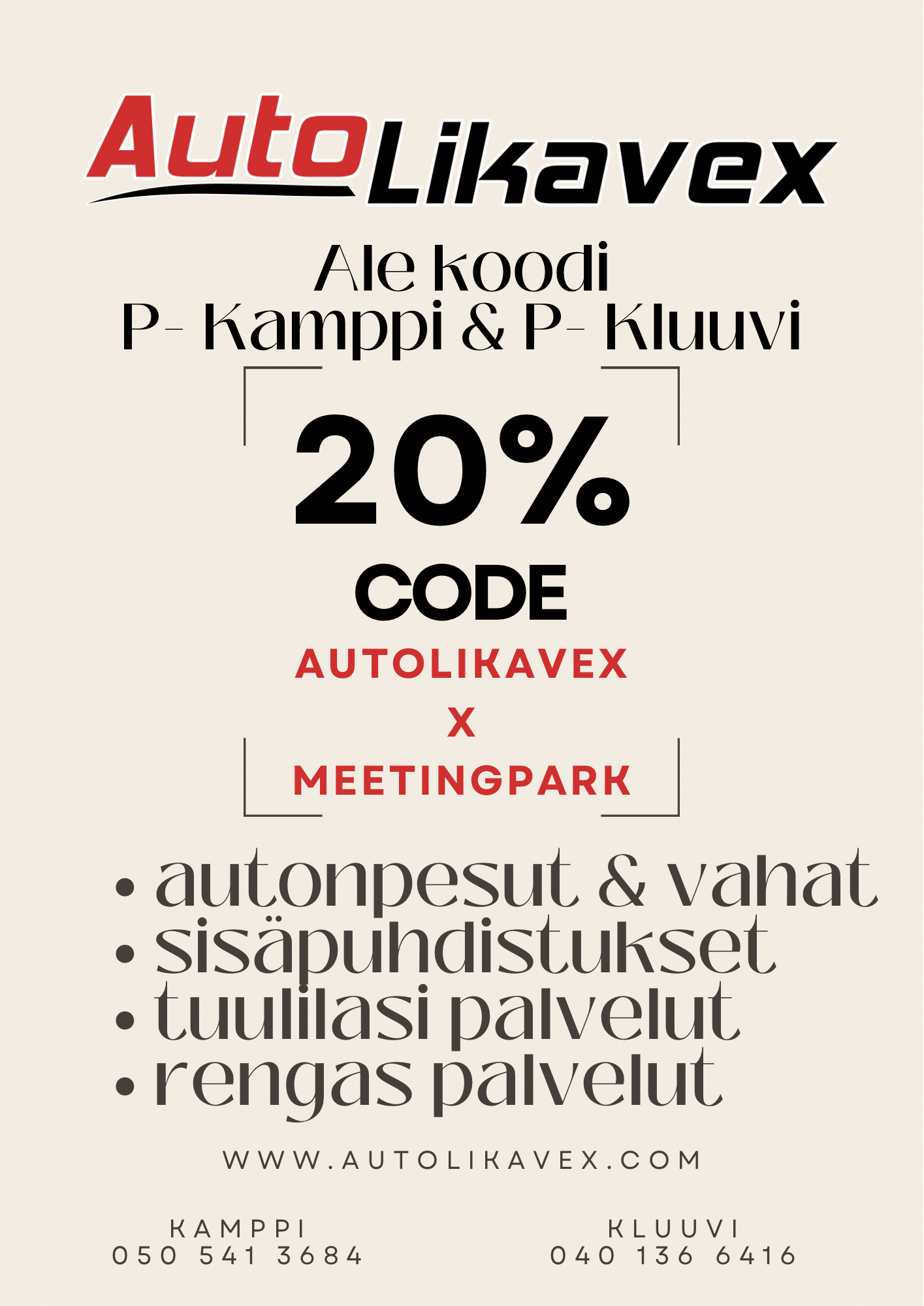 Autolikavex tarjous