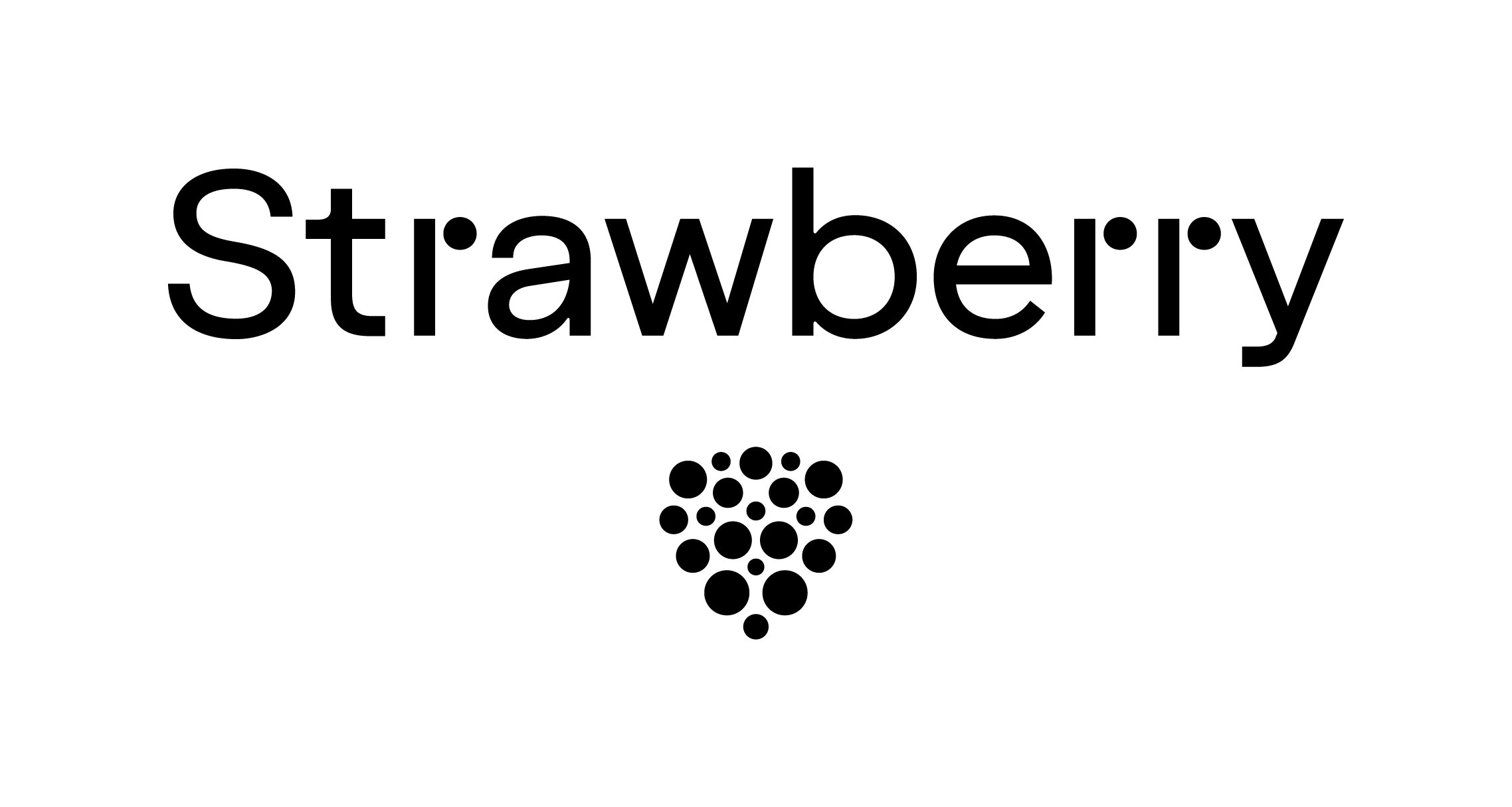 Strawberry Logotype Primary Black RGB